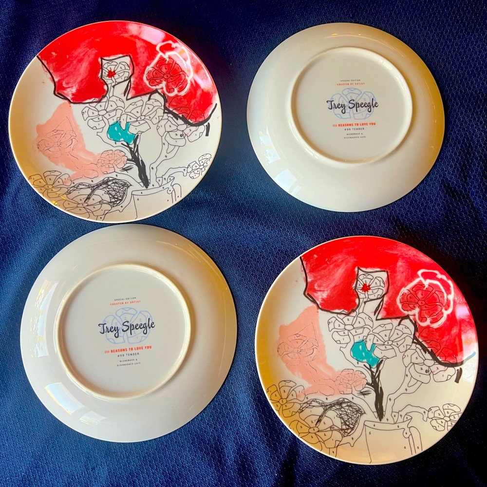 Set of 4 Trey Speegle 8” Plates. Special Edition #99 Tender